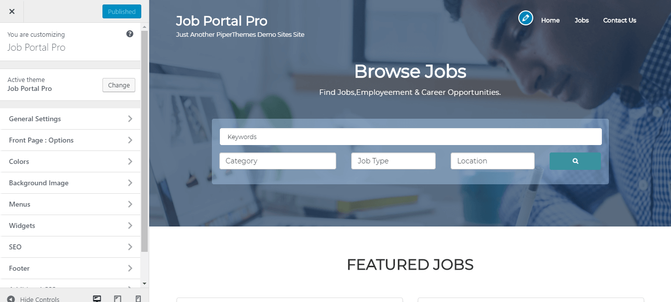 Job Portal Pro Theme Documentation